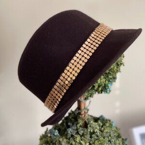 Accented Brown Wool Hat